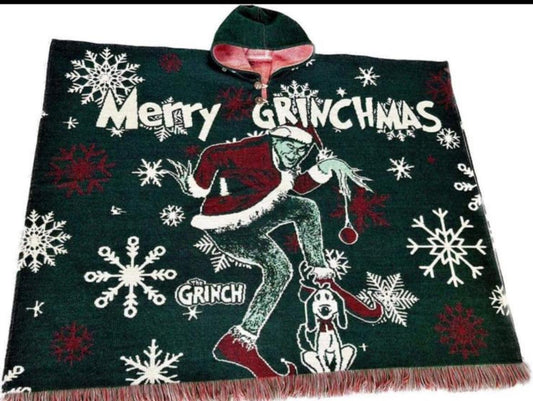 Grinch Christmas Poncho