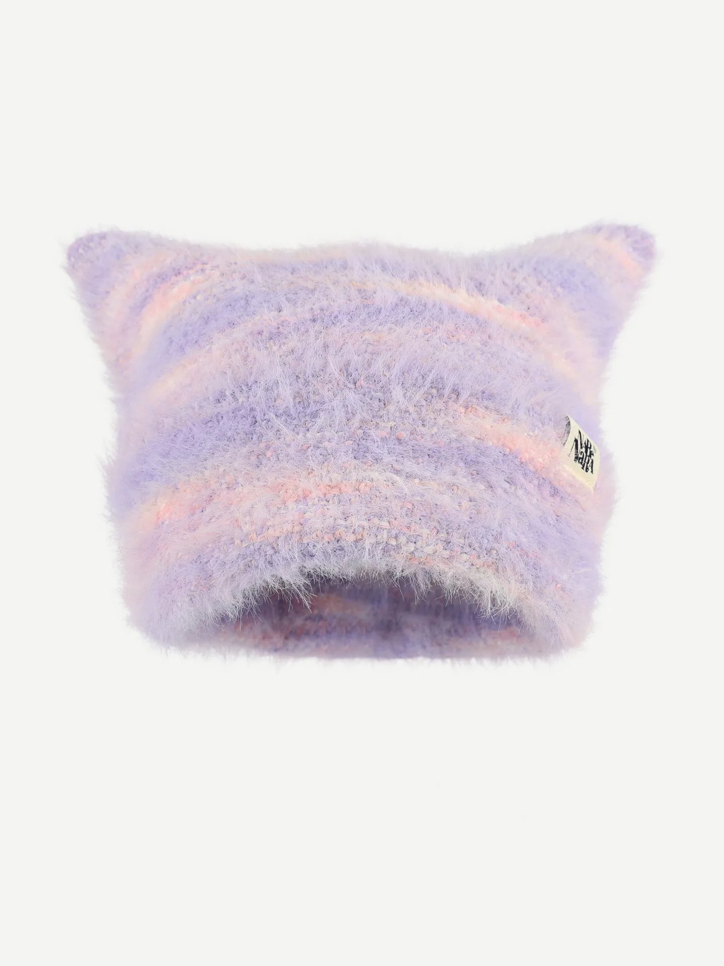 Soft Cat Beanie Pink Purple