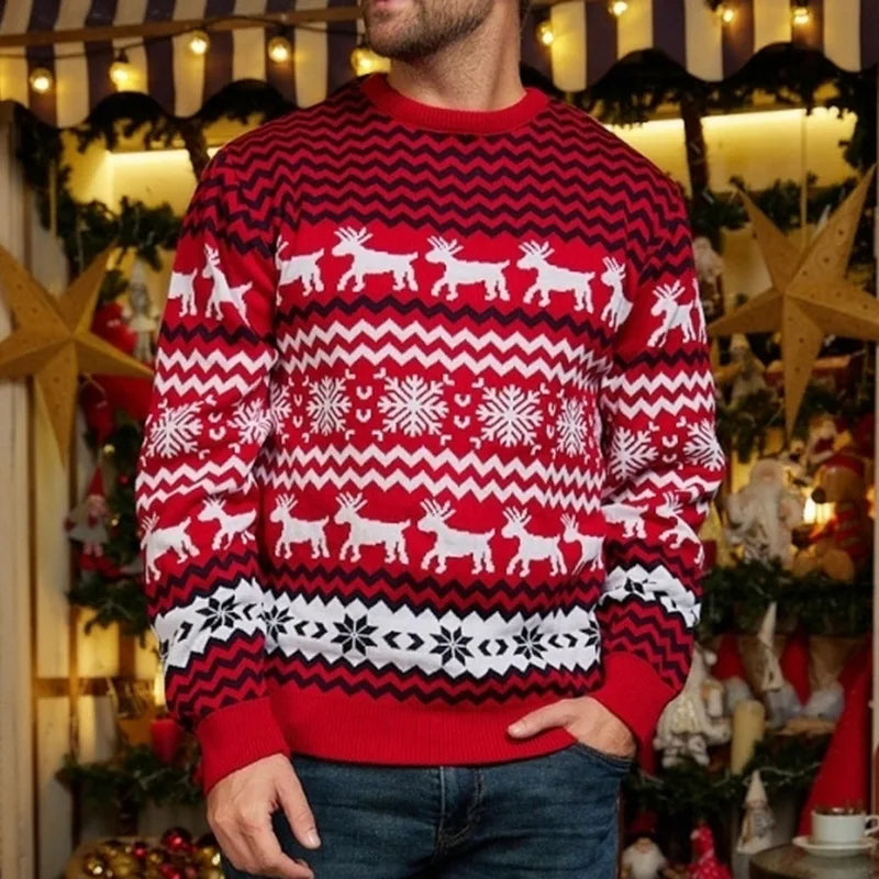 Deer Christmas Sweater Men