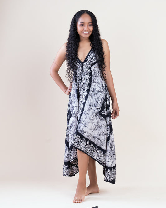 Ethnic Black and White Dress